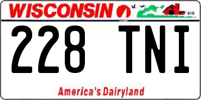 WI license plate 228TNI