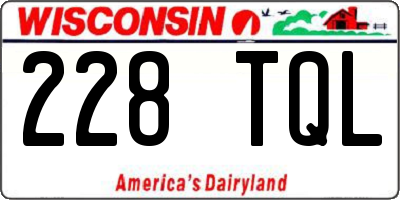WI license plate 228TQL