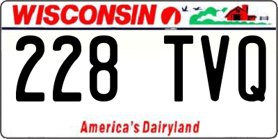 WI license plate 228TVQ