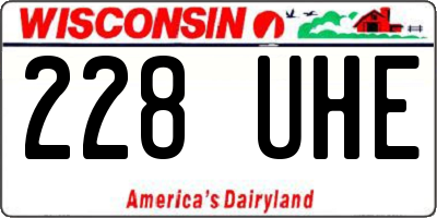 WI license plate 228UHE