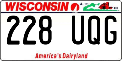 WI license plate 228UQG