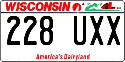 WI license plate 228UXX