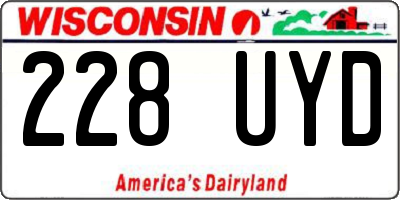 WI license plate 228UYD