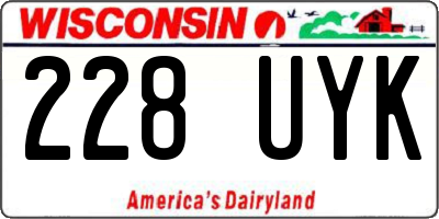 WI license plate 228UYK