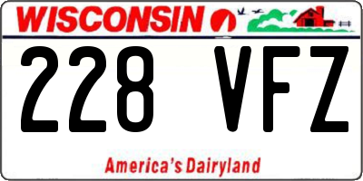 WI license plate 228VFZ
