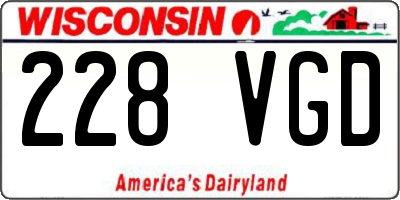 WI license plate 228VGD