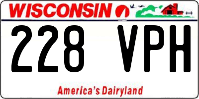WI license plate 228VPH