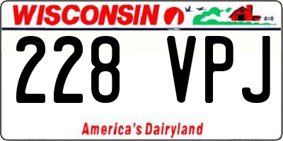 WI license plate 228VPJ