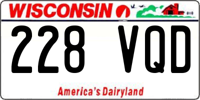 WI license plate 228VQD