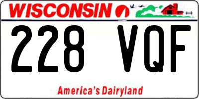 WI license plate 228VQF