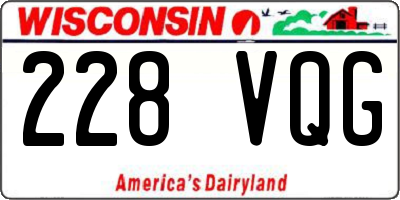 WI license plate 228VQG