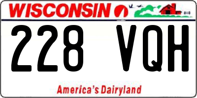 WI license plate 228VQH