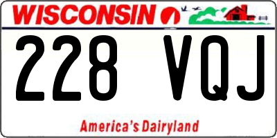 WI license plate 228VQJ