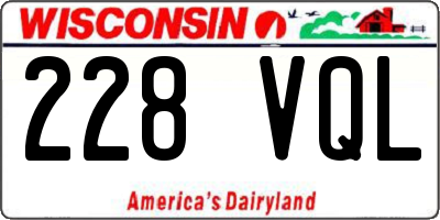WI license plate 228VQL