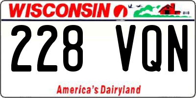 WI license plate 228VQN