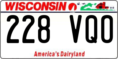 WI license plate 228VQO