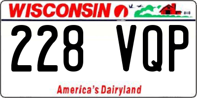 WI license plate 228VQP