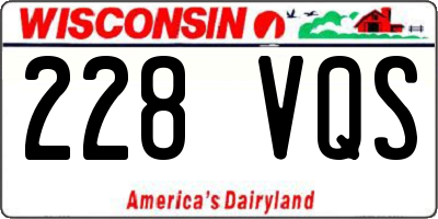 WI license plate 228VQS