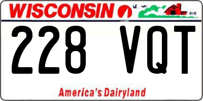 WI license plate 228VQT
