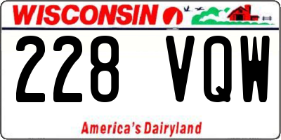 WI license plate 228VQW