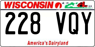 WI license plate 228VQY