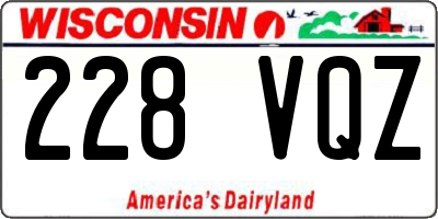 WI license plate 228VQZ