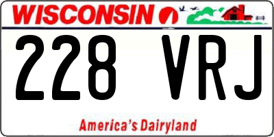 WI license plate 228VRJ
