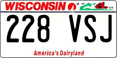 WI license plate 228VSJ
