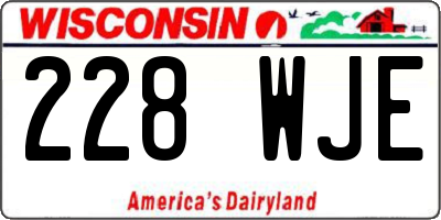 WI license plate 228WJE