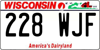 WI license plate 228WJF