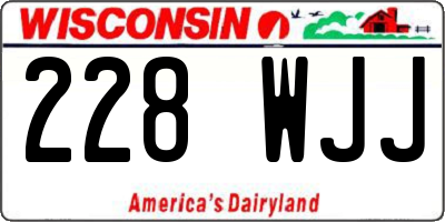 WI license plate 228WJJ