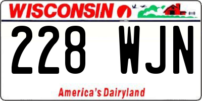 WI license plate 228WJN