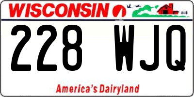 WI license plate 228WJQ
