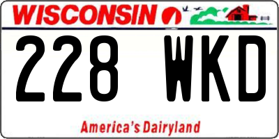 WI license plate 228WKD