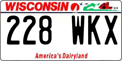 WI license plate 228WKX