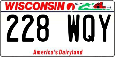 WI license plate 228WQY