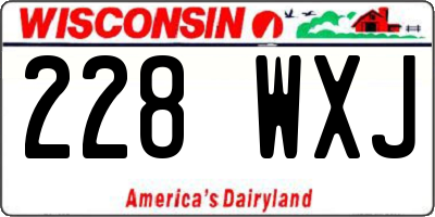 WI license plate 228WXJ
