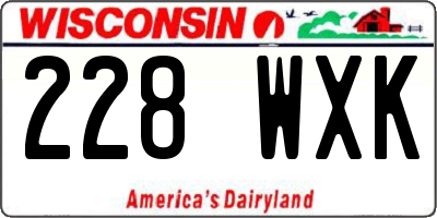 WI license plate 228WXK