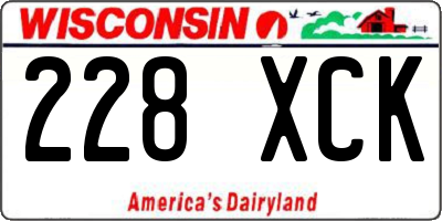 WI license plate 228XCK