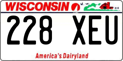 WI license plate 228XEU