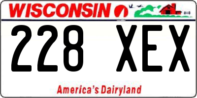 WI license plate 228XEX