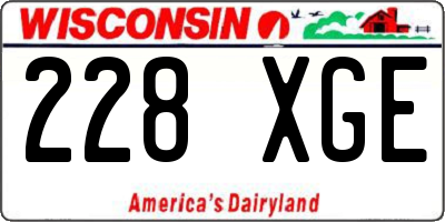 WI license plate 228XGE