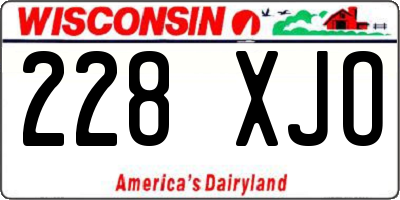 WI license plate 228XJO