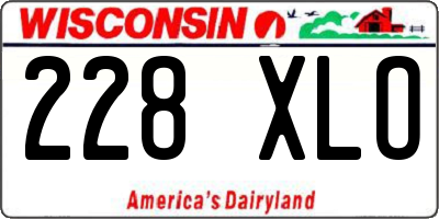 WI license plate 228XLO