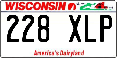 WI license plate 228XLP