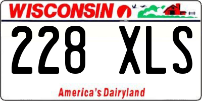 WI license plate 228XLS