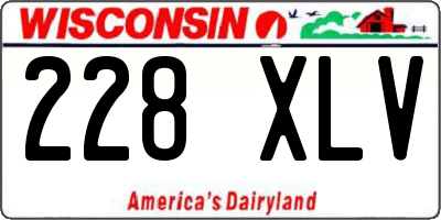 WI license plate 228XLV
