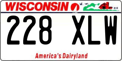 WI license plate 228XLW