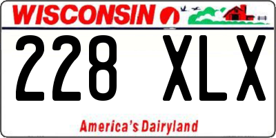 WI license plate 228XLX