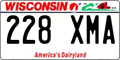 WI license plate 228XMA